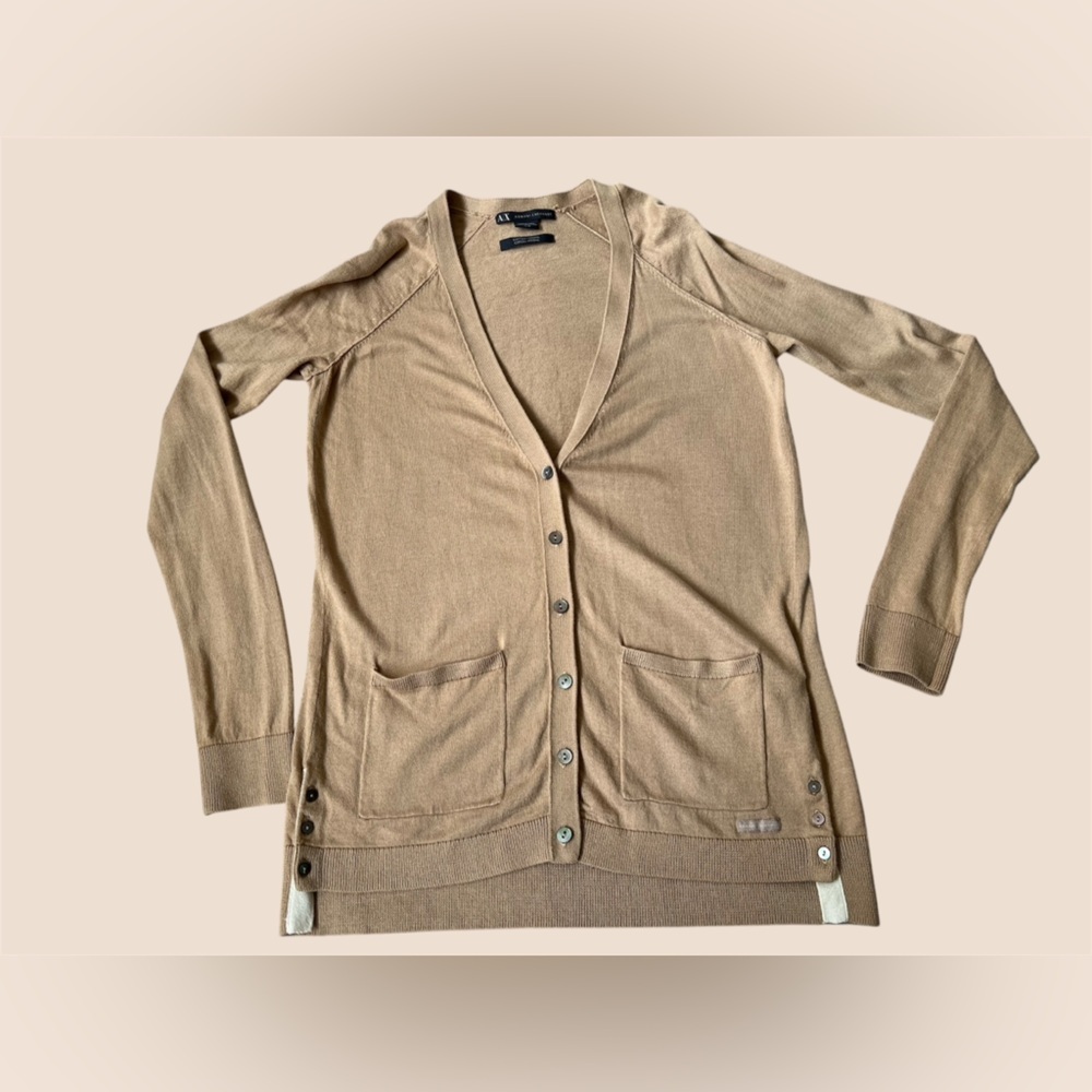 Armani Exchange Tan Chinos with Elastic Waistband